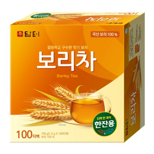 [1+1묶음] 담터 보리차 100티백, 1.5g, 100개입, 1박스