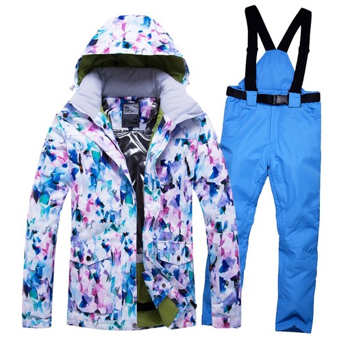 [SW] 2021 겨울 스노우 자켓 여성 스키 복 여성 스노우 자켓과 바지 방풍 방수 화려한 옷 스노우 보드 세트