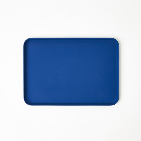 [JAJU/자주] 컬러코팅 넌 슬립 스텐 사각쟁반_35cmx25cm_딥블루, FR, 다크블루