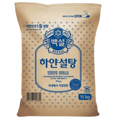 백설 하얀설탕 15kg, 단품 Best Top5