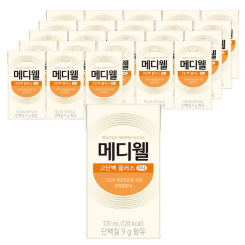 메디웰 고단백 플러스 미니 영양식, 120ml, 34개