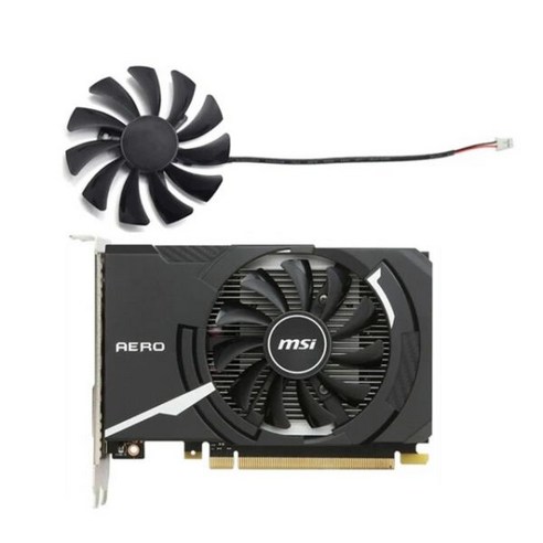 85MM HA9010H12F-Z 2 핀 Cpu 쿨러 MSI GeForce GTX1050Ti GT 1030 AERO ITX 2G OC RX 550 GTX 1650 4G 비디오 카드, [01]CHINA, [01]Only Fan 1 PCS, 1개