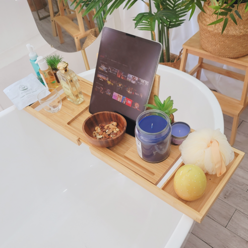 무지스 반신욕 퍼펙트 원목 욕조 트레이: 나만의 휴식 공간을 완성하다 욕조트레이