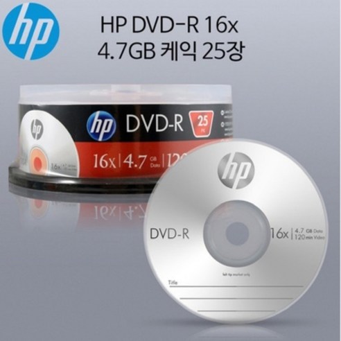 HP Media DVD R 16x 4.7GB 25p 공씨디 공시디