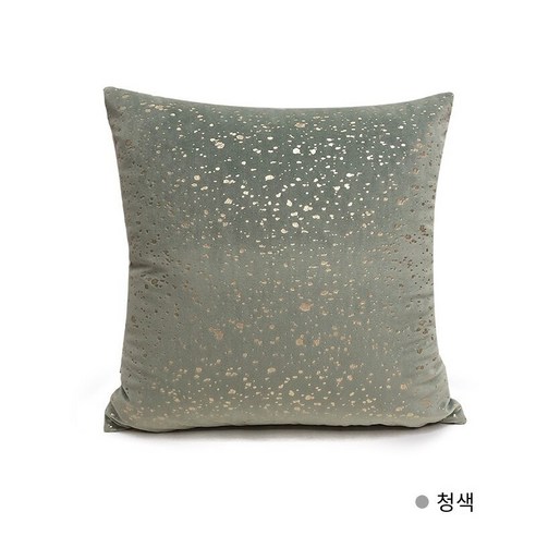 홈 베개 아마존 국경 베개 케이스 인기있는 소파 라이트 럭셔리 플란넬 스포트 금박 베개 쿠션, 43*43cm 코어, 시안