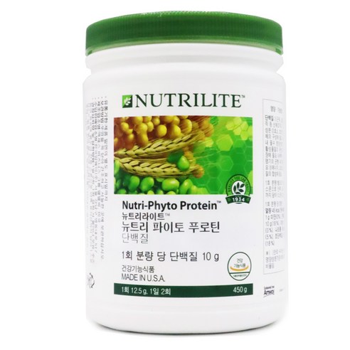 암웨이 뉴트리라이트 뉴트리 파이토 푸로틴 450g/단백질, 1개, 450g