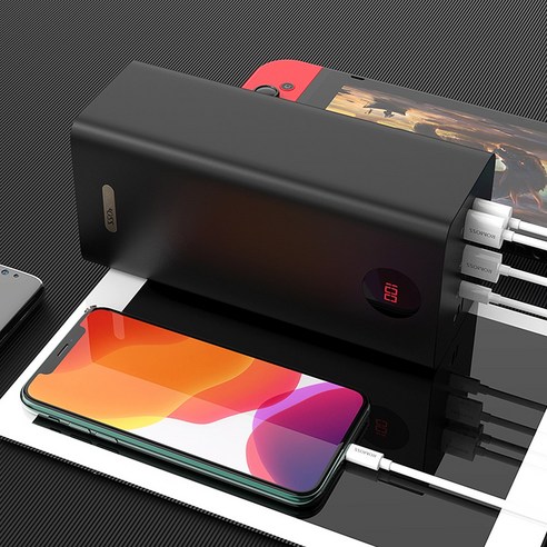로모스 PEA60 고속충전 60000mAh 보조배터리 펀칭실리콘케이스 포함 세트