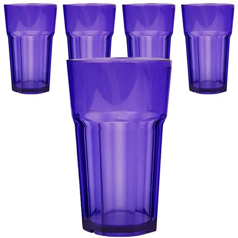 미르 8각컵 600ml 20oz, 블루, 5개입