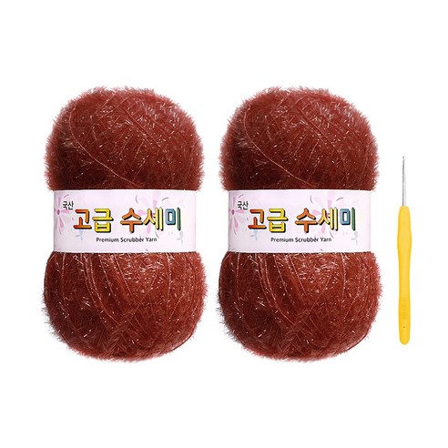 울클럽 별꽃수세미 DIY 고급수세미실 80g 2볼 + 코바늘 6호 (동영상제공), 184브릭