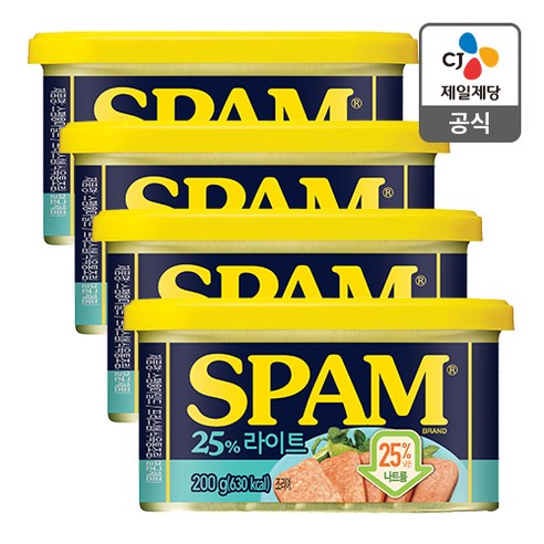 CJ제일제당 스팸 마일드 햄 통조림, 200g, 4개