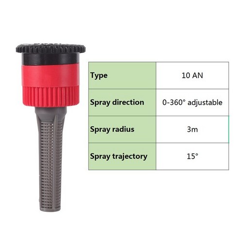 텃밭 농업용 잔디 팝업 스프링클러 교체 스캐터링 노즐 0 ~ 360 도 조정 가능 정원 공원 농장 잔디 작물, 03 as picture, 03 as picture 스프링쿨러헤드링