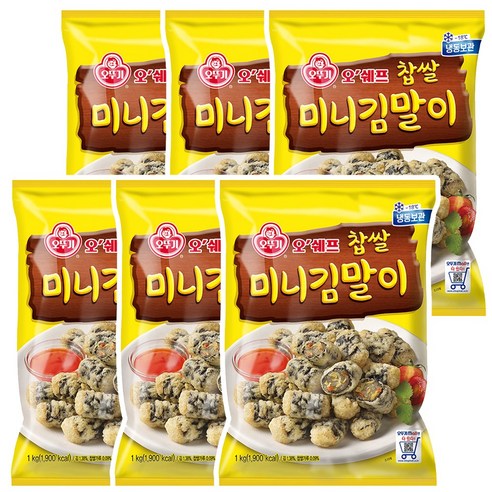 [정연푸드] 오뚜기 오쉐프 찹쌀 한입 미니김말이 튀김1kg (냉동), 1개, 1kg