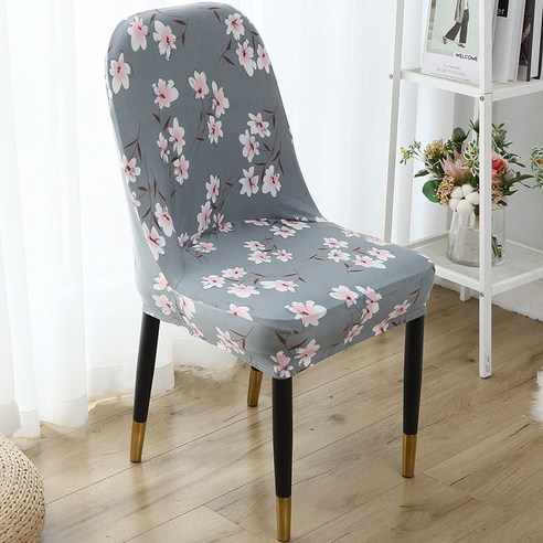 의자 커버 대호형 이형 반원 등받이 일체 의자 커버 가정용 탄력 통용 사계절 탁자 의자 커버, 송이송이