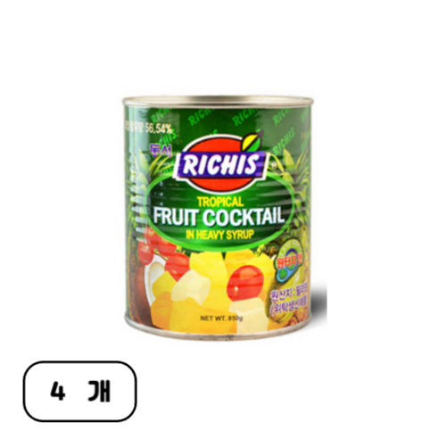 리치스 트로피칼 후르츠 칵테일 원터치, 850g, 4개