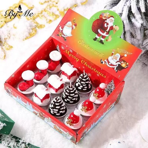 【크리스마스캔들】크리스마스 캔들 데스크탑 크리스마스 트리 아로마 테라피 작은 선물 Merrychristmas 손 선물 친구, 세산타클로스///[포장]._세련된 메인 그림