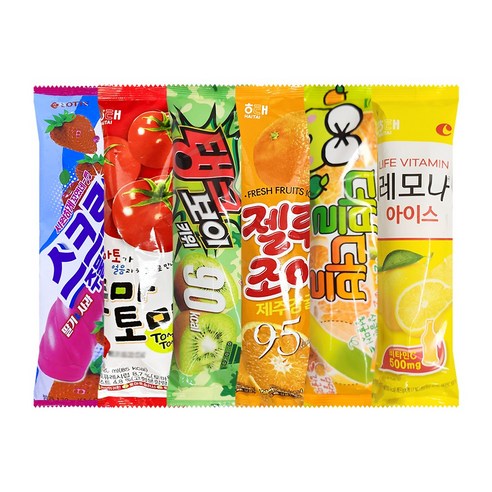상큼 과일 쭈쭈바세트 18개 아이스크림 젤루조아 탱크보이 스크류 더블더블 레모나아이스