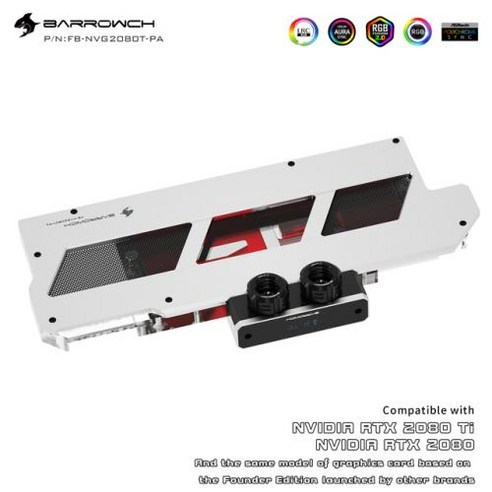 바로우 FB-NVG2080T-PA L GPU 워터 블록 쿨러 – RTX 2080/2080Ti 풀 커버 액정 그래픽 카드 V (포인더 에디션) – 실버 (수직) geforcertx 바로우 FB-NVG2080T-PA L GPU 워터 블록 쿨러 – RTX 2080/2080Ti 풀 커버 액정 그래픽 카드 V (포인더 에디션) – 실버 (수직) geforcertx