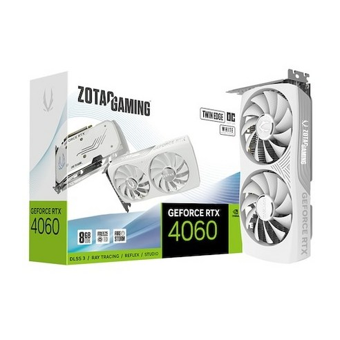 HIT ZOTAC GAMING 지포스 RTX 4060 TWIN Edge OC D6 8GB White /그래픽카드/정품/오늘출발 Best Top5