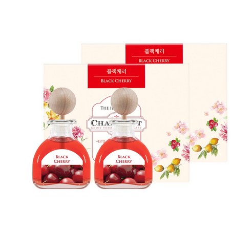 더허브샵 샤르망 자동차 디퓨저 50ml, 블랙체리(2개입), 2세트