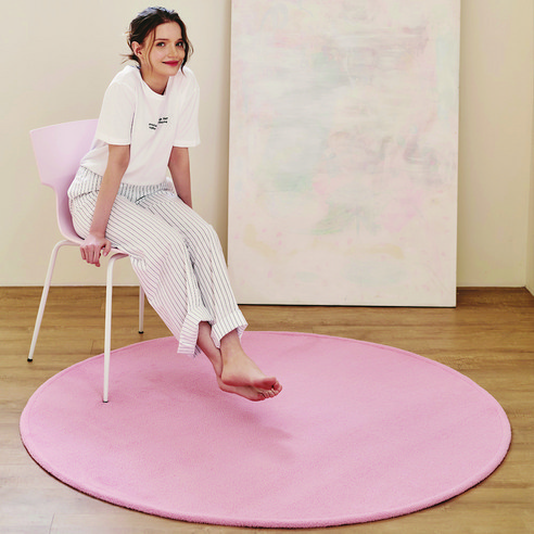 먼지 걱정 없는 고급스러운 물세탁 가능 원형 러그