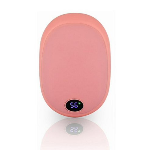 귀여운 손난로 크레용 LED 충전식 손난로 보조배터리 대용량 10000mAh 양면발열, 베이비핑크
