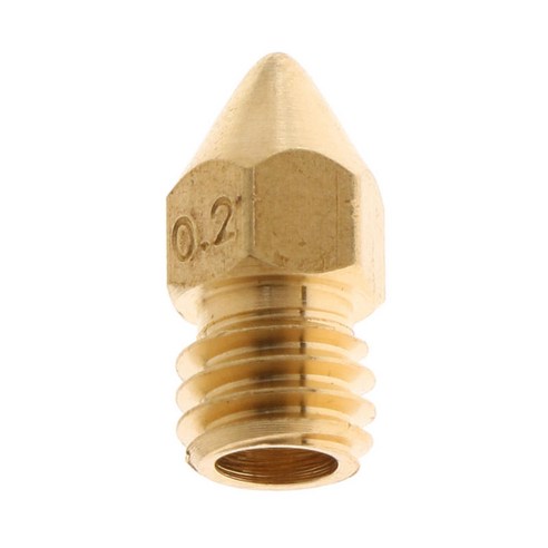 황동 압출기 노즐 구리 프린트 헤드 MK10 1.75mm 3D 프린터 용, 0.2mm, 골드