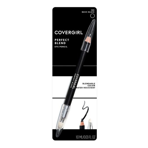 커버걸 퍼펙트 블렌드 아이 펜슬, Basic Black, 1개