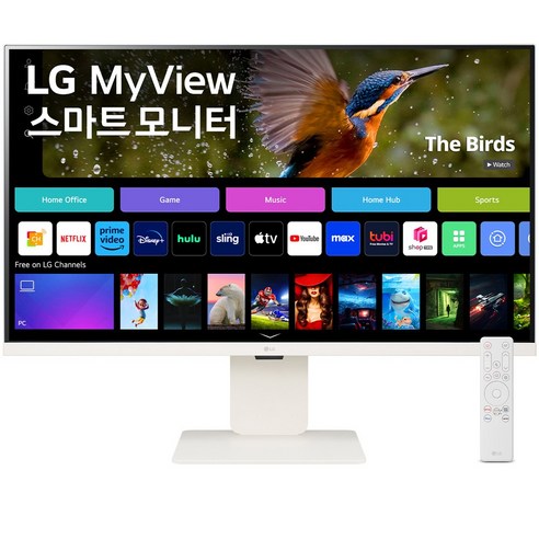 -LG전자- 스마트모니터 마이뷰 32SR83U 32인치 MyView IPS 광시야각 4K UHD 고해상도 webOS23 디자인 모니터 스피커 내장 스마트 컴퓨터 모니터, 1. 32SR83U