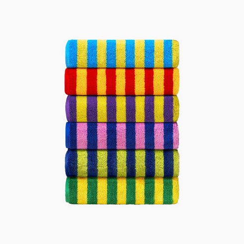 테토 6P 스트라이프 수피마 수건, 당신의 욕실을 완벽하게 채우다 테토수건