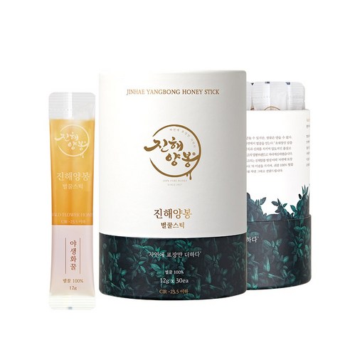 진해양봉 85년전통 천연벌꿀 꿀스틱 야생화꿀 30개입, 360g, 1개