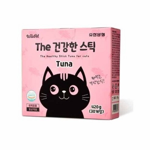 유한양행 윌로펫 더 건강한 스틱 고양이 유산균 간식 30p, 참치, 1개