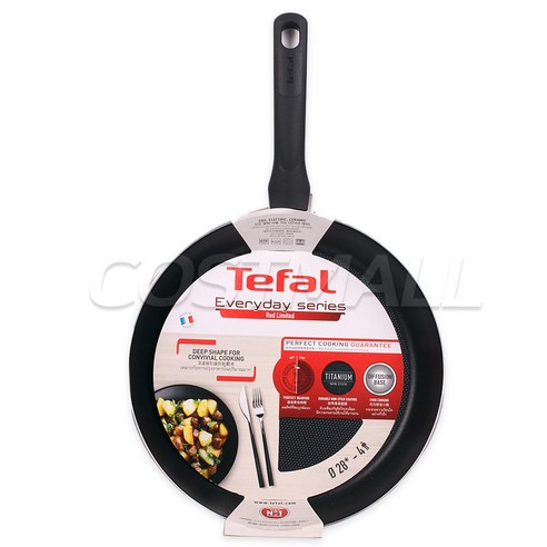 TEFAL 테팔 레드 후라이팬 28cm 프라이팬 주방용품 코스트코, 1개