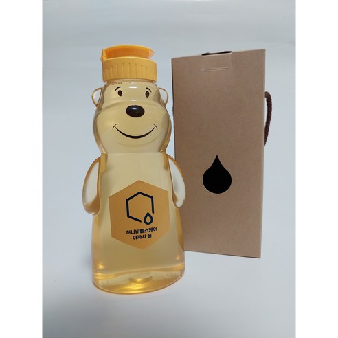 선물용 곰돌이 아까시 꿀 500g 천연꽃꿀