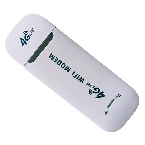 4G LTE USB 모뎀 동글 고속 잠금 해제 휴대용 WiFi 라우터 자동차 데스크탑 노트북 PC 용 범용 네트워크 어댑터, 하얀색, 93.7x36.5x9.4mm, ABS 플라스틱