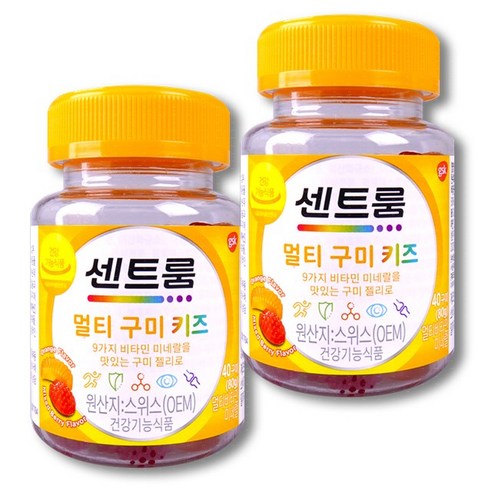 센트룸 멀티 구미 키즈, 40정, 80g, 2개