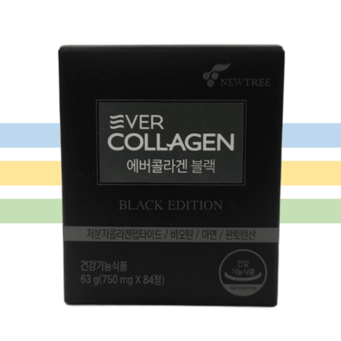 에버콜라겐 블랙 63g 750mg 84정 저분자 비오틴 아연 판토텐산, 에버콜라겐 블랙 84정, 1개