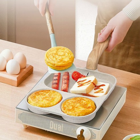 Tiger Pavilion 맥반석 3 인 1 블랙퍼스트 에그팬의 분리된 조리 공간