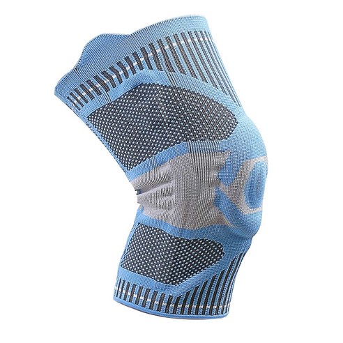 노 브랜드 측면 안정기 및 실리콘 슬개골 젤 패드가 있는 무릎 보호대 지지대 압축 슬리브 파란색 XL