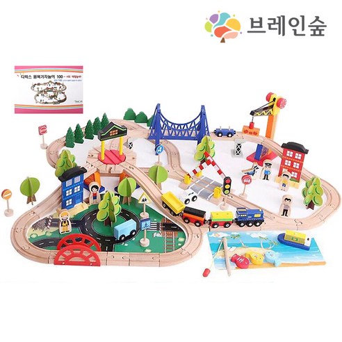 [브레인숲]삐뽀 회전 교차로 기차 레일 세트108, 단품