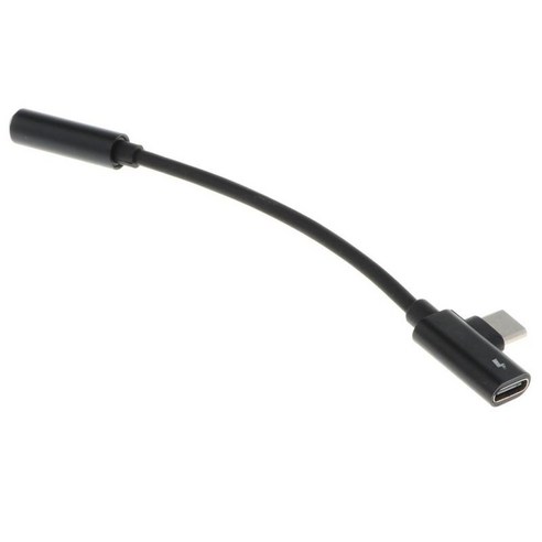 2 in 1 Type - C to 3 . Letv용 5mm 헤드셋 오디오 어댑터 케이블 - 검정 - 검정, 13cm, 블랙, 설명
