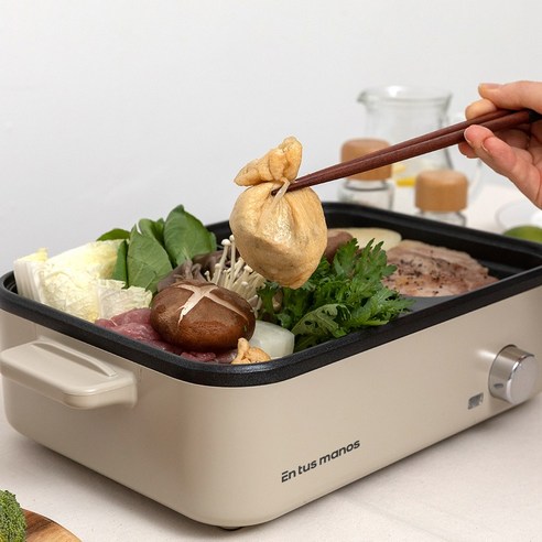 야외 요리를 더 편리하고 즐겁게 만드는 캠핑 1인용 2가지요리 멀티쿠커 전기그릴