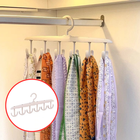 홈앤온 멀티 다용도 옷걸이 넥타이 스카프 나시 모자 정리 걸이 4개, 그레이 4개, 그레이