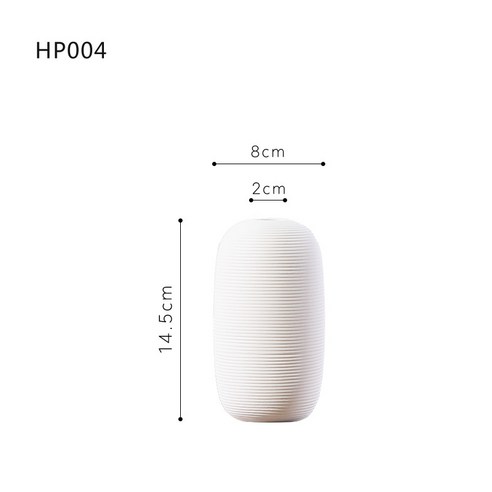 DFMEI 도자기 화이트 꽃병 세팅 모던 심플 아이디어 거실 홈 소프트 소품 크기 꽃꽂이화기, DFMEI Hp004, 하나