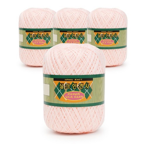 필립섬유 쎄비 실크 인견사 뜨개실 90g x 4p, 803 라이트피치, 4개