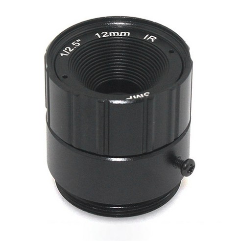 조리개 12mm 3MP 네트워크 렌즈 보안 감시 렌즈 CCTV 렌즈 카메라 액세서리 고정, 검정