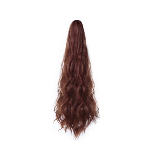 하이유니 히피 펌 포니테일 가발 55cm, 다크브라운, 1개