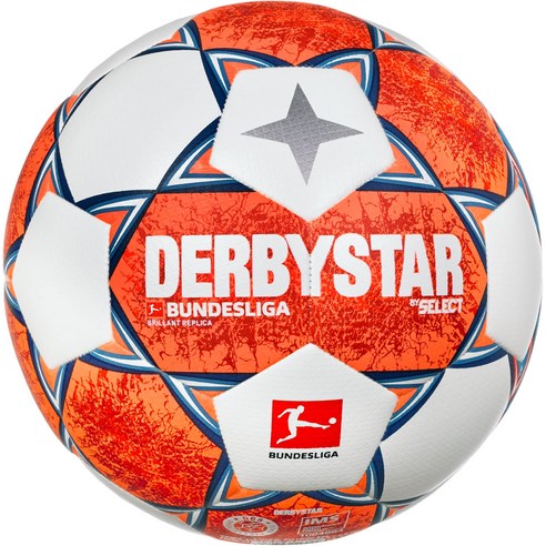 Derbystar 분데스리가 공인구 축구공 1323 Brillant Replica v21 와이스 오렌지 블루