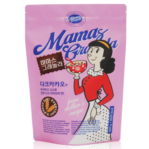 마마스그래놀라 카카오맛 아침식사 아이들간식 식단관리 홈메이드간식, 500g, 3개