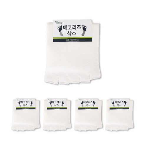 에코리즈 롱 컷토우삭스 토우캡 발가락 양말 5족