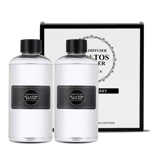 일라토스 대용량 네이처 디퓨져 리필액 1+1 총500ml, 블랙체리, 2개, 250ml
